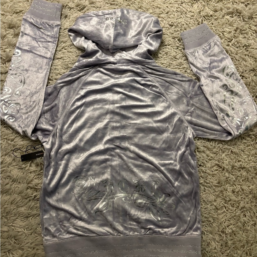 BCBGMaxAzria Silver Fabric with Black Label Size L - Picture 15 of 16